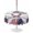 Red, White, Blue, Gray, variant on Outdoor Tablecloth with Umbrella Hole for Patio/Picnic/Party/Camping, 250 Year American Anniversary Flag Waterproof Table Cloth Round Cover Washable, Grey Striped Gnomes Fireworks (Dia 54")