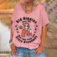 thumbnail image 2 of Tumotour Vintage Shirts For Women V-Neck Printed Short Sleeve T-Shirt Retro Style Oversized Loose Casual Pattern T-Shirt Top, 2 of 4