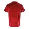 thumbnail image 4 of Mens Velvet Velour Fashion Hop Slim Short Sleeves T Shirts, 4 of 5