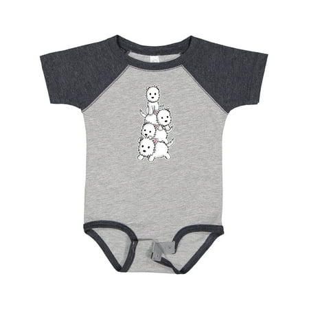 

Inktastic Kawaii Westie Stack Gift Baby Boy or Baby Girl Bodysuit