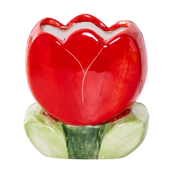 JoyMoreHome Ceramic Tulip Pencil Holder,Pen and Pencil Holder Desktop Organizers
