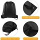 thumbnail image 3 of 25 uds. Mochilas con cordón negro, mochila con cordón a granel, saco con cincha, mochila deportiva para gimnasio, bolsas para viajes de Yoga, 3 of 5