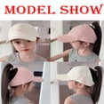 thumbnail image 3 of OUSITAID Heart Design Kids‘ Baseball Cap With Ponytail Hole For Girls  Sun Protection Bucket Hat With Brim  Summer, 3 of 6