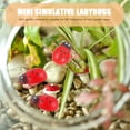 thumbnail image 4 of SHISUYAN 100PCS Mini Ladybugs Miniature for Fairy Garden Mini Adornment Micro Landscape Plant Decoration Plastic Simulation Seven-star Small Ladybug (Red), 4 of 9