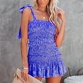 thumbnail image 1 of Vestido Suspendido Vestido de tirantes para mujer Vestido de verano con volantes Vestido bohemio (Azul L) Cgtredaw para Mujer Azul T XL, 1 of 6