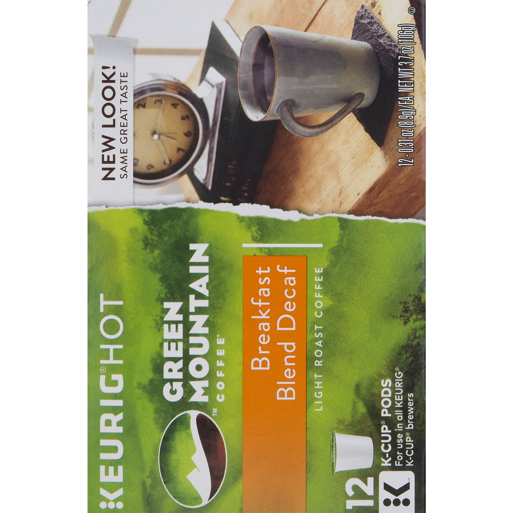 Green Mountain Coffee Decaf Single Serve Coffee for Keurig, Breakfast Blend, 12 Ct