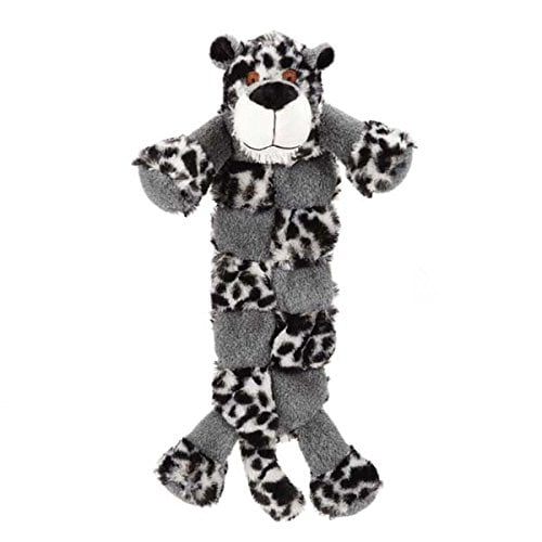 Grriggles Safari Couineurs Jouets pour Chiens Longs Plats 12 Couineurs - Choisissez Taille et Personnage (Grand Léopard)