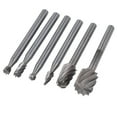 thumbnail image 1 of OUSITAID 6 Pcs Outil Rotatif HSS Multi-Usage pour Routage Fraise Accessoire Compatible pour Dremel, 1 of 6