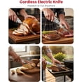 thumbnail image 7 of New Upgrade Cordless Electric Knife, Serrated Blade for Turkey Meat Slicing Fillet Bread Ergonomic USB-C Rechargeable Easy-Slice White, 7 of 7