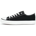 thumbnail image 4 of JENN ARDOR Women's Canvas Shoes Classic Casual Sneakers Low Top Lace Up Fashion Comfortable Walking Flats All-match Student Shoes Size 6-10,Black, 4 of 8