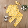 thumbnail image 2 of NAFUU Toddler Baby Boys Clothes Set Casual Printed Long Sleeve Crewneck Sweatshirt Pants Headband 3 Piece Set Spring Fall Everyday Wear Cute Comfy Outfit 0-6 Months, 2 of 4