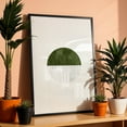 thumbnail image 3 of Olive green circle - Mixed Media Geometric Minimalist Abstract Modern Art Watercolor Pattern Line Art Black Framed Wall Art Print 12 x 18 inches, 3 of 8