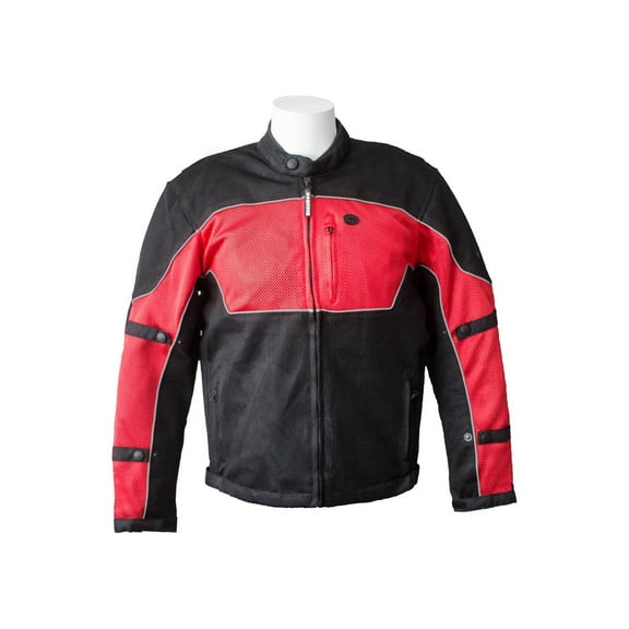 RoadDog Hurricane Mesh Motorcycle Riding Jacket Red Men's Small