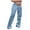 Blue, variant on Women's Open Front Wire-Free Tank Bra - Plus Size Breathable Nylon Spandex Underwear for All-Day Comfort (L-XXXXL)