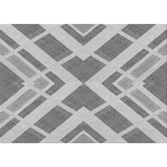 Ahgly Company Indoor Rectangle Patterned Platinum Silver Gray Area Rugs, 4' x 6'