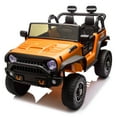 thumbnail image 6 of Xuanlur Ride on Toys for Kids, Kids Ride on Truck with Remote Control, 20.28" Wide Seat, Powerful 400W Motor, Bluetooth, MP3, 2 Seat Belts, Lights (Orange), 6 of 7