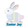 thumbnail image 1 of YWIYIUD 1PC Wooden Easter Rabbit Table Decorations Easter Hand Painted Rabbit Ornaments Tabletop Centerpieces Tiered Tray Decor for Spring Easter Indoor Home Party Patio Yard Decor 6.5inch, 1 of 5