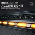 thumbnail image 3 of Xprite Black Gladiator Mesh Grille with Amber LED Running Lights for 2018+ Jeep Wrangler JL JT, 3 of 7