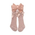 thumbnail image 2 of Dalrosia Baby Girls Knee High Socks with Bow Headband Cotton Socks Tube Ruffled Stockings Newborn Infant Toddler 0-3Years, 2 of 2