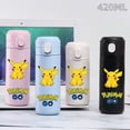 thumbnail image 5 of Botella de agua al vacío con forma de taza de Pokémon Pikachu para niños, para beber, deportes, portátil, de gran capacidad, para exteriores, térmica, de acero inoxidable, 5 of 5