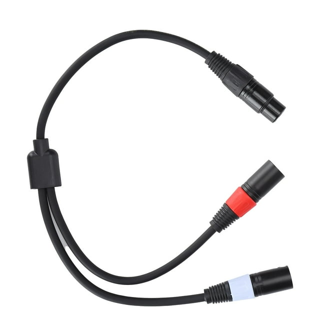 5-Pin XLR Female To Double 3-Pin XLR Male Cable, XLR Splitter Audio Cable PVC Material For Studios For Live Performances