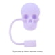 thumbnail image 4 of Cubre Pajitas Silicona Con Forma Calavera Adornos Pajita 10 Mm para 30/40 Oz () Color Morado, 4 of 4