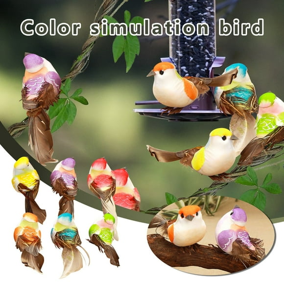 Decor Floral Decor Tropical Decor Fake Birds Tropical Birds 6pcs