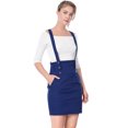 thumbnail image 2 of INSPIRE CHIC Día de San Patricio Falda De Tirantes Rectos De Cintura Alta De Traje De Navidad Para Mujer Azul real XS, 2 of 6