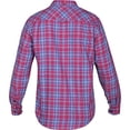 thumbnail image 2 of Hurley Porter Longsleeve Plaid Flannel Shirt, Gym Red/Blue, Large, 2 of 2