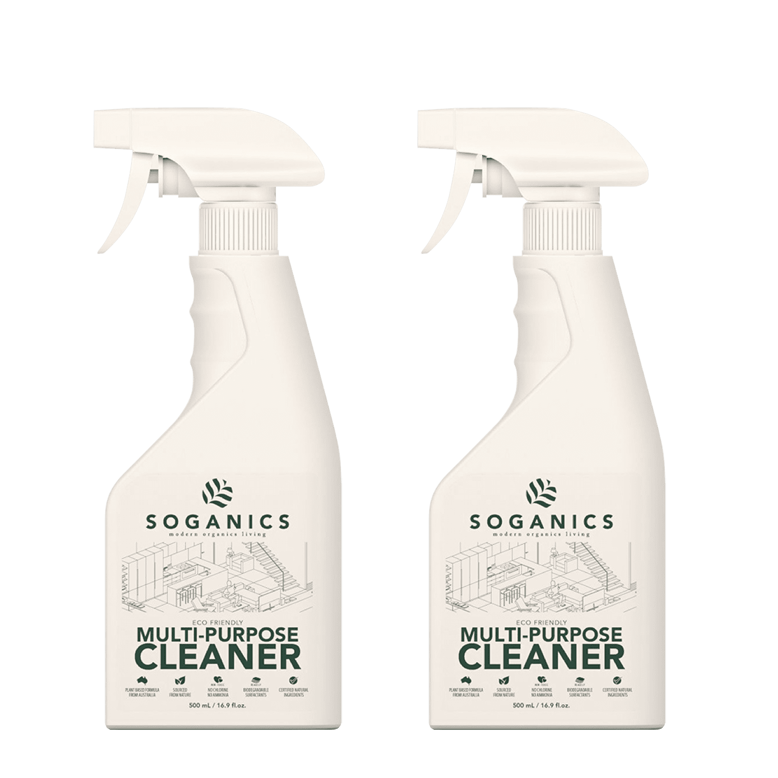 Soganics EcoFriendly MultiPurpose Spray Cleaner Spray with Eucalyptus