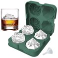 thumbnail image 1 of Bandeja Para Cubitos De Hielo, 4 Rejillas Con Embudo Transparente, Molde Para Hacer Bolas De Hielo De Rosa Y Diamante De Silicona Para Enfriar Hielo, Cóctel, Whisky, Té Y Café Muyoka Hogar, 1 of 7
