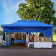 thumbnail image 6 of SANOPY 10x20 Outdoor Commercial Canopy, Waterproof and Sunshade Canopy with Awning Eaves for Street Commercial Event, Heavy Duty Pop Up Canopy, Blue, 6 of 8