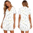 thumbnail image 7 of Fewfanhot Spring Dresses for Women House Dress with Pockets Button Down Sleepshirt Short Sleeve Nightshirt, 7 of 7