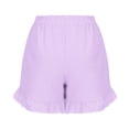 thumbnail image 5 of Women's Casual Summer Shorts, Elastic Waist Button Detail Short Pants with Lace Trim, Lightweight Fashion Bottoms for Daily Wear, 5 of 9