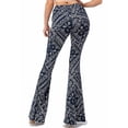 thumbnail image 4 of ClothingAve. Womens Soft Stretchy High Waist Boho Bell Bottom Flare Pants Bandana Navy Medium, 4 of 6