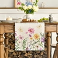thumbnail image 2 of SHIQI-Flowers Butterfly Summer Table Runner, Seasonal Spring Kitchen Dining Table Decoration for Home Party Decor 13x60 Inch, 2 of 4