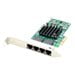 AddOn HP 629135-B21 Comparable Quad RJ-45 Port PCIe NIC - network