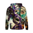 thumbnail image 4 of Sudadera con capucha para hombre, estilo casual, con cuello redondo, estampado, manga larga, blusa de poliéster, 4 of 5
