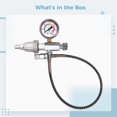 thumbnail image 5 of CGA347 Paintball Filling Station, Stainless Steel Air Rifle PCP Charging Adaptor with 0.31" Quick Connect, 4500PSI Inflation Valve Kit with Easy-Read Pressure Gauge for SCBA Tanks, 5 of 5