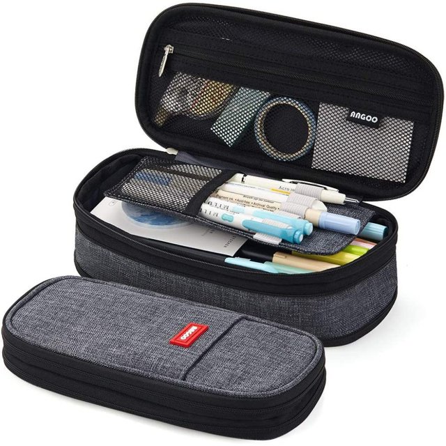 Estuche para lápices de gran capacidad EASTHILL, bolsa de almacenamiento para bolígrafos, organizador para estudiantes, niñas, adultos, oficina, universidad, escuela, azul oscuro