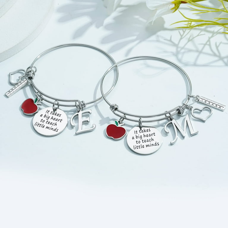 TINGN Teacher Gifts for Women Teacher Bracelet End of Year Teacher Christmas Gifts It Takes a Big Heart to Teach Little Minds Best Teacher Gifts - Walmart.com