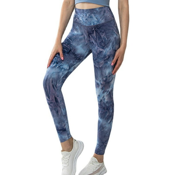 7/8 Legging for Women 24 High Waisted Yoga Pants Workout Leggings Blue XL  