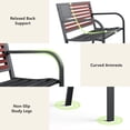 thumbnail image 6 of WLLJOY Metal Outdoor Bench, 47in Patio Garden Benches with National Flag Pattern Backrest for Backyard, Lawn, Deck, Porch, Park, Red, 6 of 10