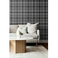 thumbnail image 2 of Stacy Garcia Home Onyx Rad Plaid Peel and Stick Wallpaper, 2 of 6
