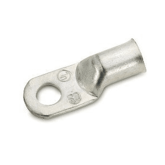 Crimp Supply 6 AWG Tinned Seamless Marine Lugs, #10 Post, 25 Pack