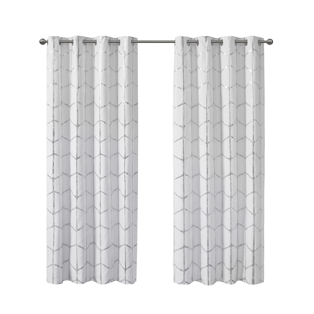 MAYEERTY 1 Pc Total Blackout Curtain Panel - Metallic Print, Grommet Top