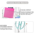 thumbnail image 3 of FloreceBien - Portalápices acrílico con 3 compartimentos, organizador transparente para bolígrafos, brochas de maquillaje, accesorios de escritorio de oficina, caja de almacenamiento para brochas de, 3 of 5