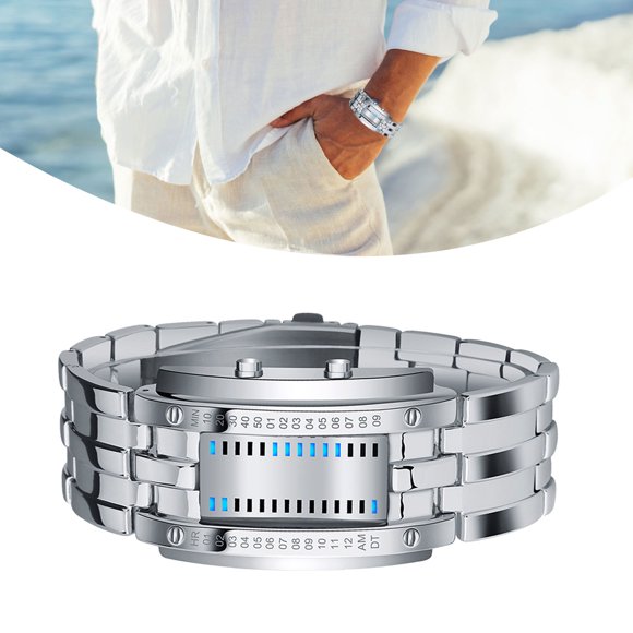 RELOJ DE PULSERA de Cuarzo LED Digital Con Retroiluminacióna Azul Deportivo Para Informal para Hombre para Fiestas Al Aire Libre