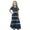thumbnail image 6 of JoyHoop Girls Maxi Dress Short Sleeve Casual Holiday Dress with Pockets for 4-14 Years, 6 of 9