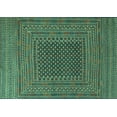 thumbnail image 1 of Ahgly Company Machine Washable Indoor Rectangle Southwestern Turquoise Blue Country Area Rugs, 5' x 8', 1 of 4